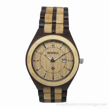 100% Natural Wooden Watches, Handmade Crafts, Elegant 5-color Links Mix, Water-resistant